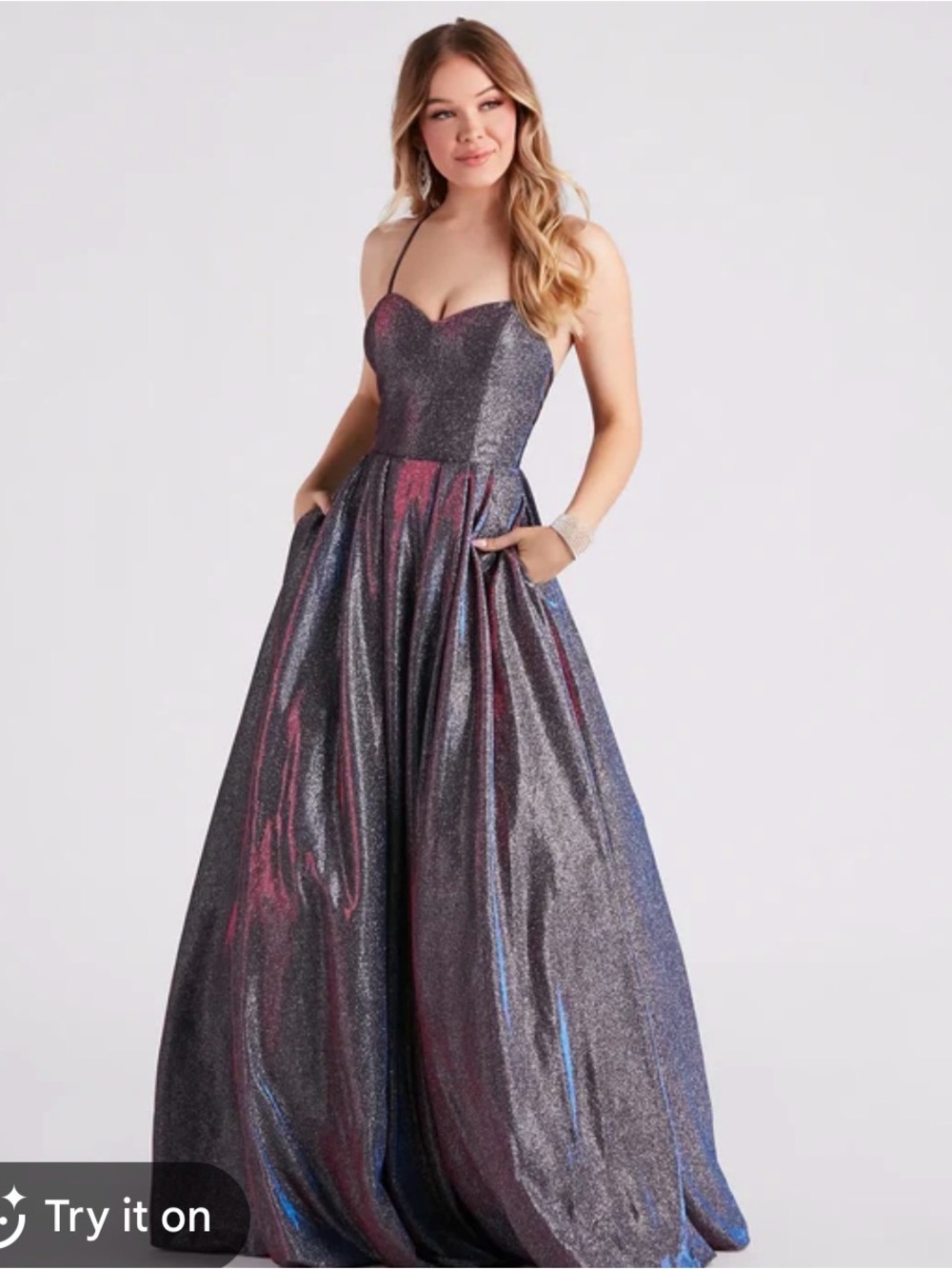 Metallic purple Ball Gown Dress size 19